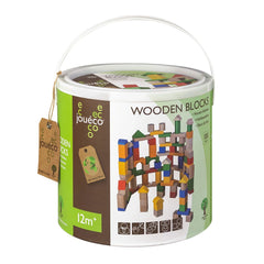 Johntoy - Blocchi di Legno 100 Pz - Giocattoli per Ordinare e Impilare