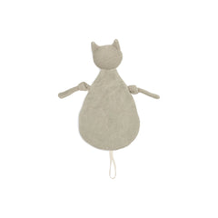 Jollein Pacifier Cloth Fox plush toy in uniform gray with lighter gray ears and tail, featuring a soft, cuddly design.