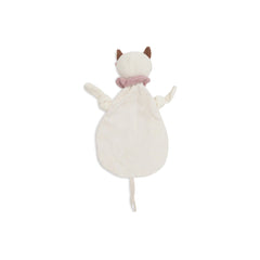Jollein Pacifier Cloth Jill features a plush cat with white garment, brown ears, paws, and tail, showcasing soft fabric textu