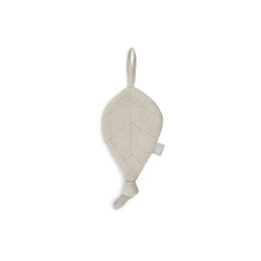 Jollein pacifier cloth in a leaf design, featuring a single elongated shape with a pointed end, ideal for stuffed animals.