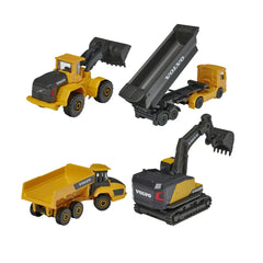 Majorette - Set di 4 Veicoli da Gioco Volvo Construction