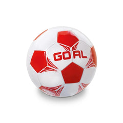 Mondo football goal features a shiny soccer ball with red and white hexagons and "GOAL" printed in bold red letters.