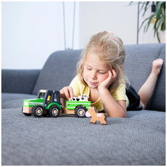 New Classic Toys - Tractor With Trailer - Animals - Play Vehicles