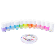 Nice - Pink It Rainbow 12 Pcs Nails Polish Set - Makeup