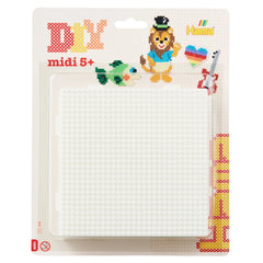 Pet Hama Iron-on Bead Boards packaging features a white background, a glossy plastic window, and colorful DIY graphics.