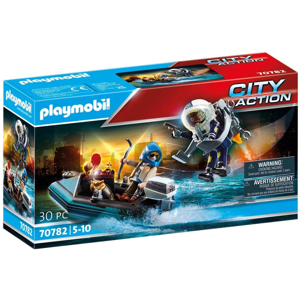 Playmobil City Action Police Jetpack Arrest Of The Art Thief - 70782