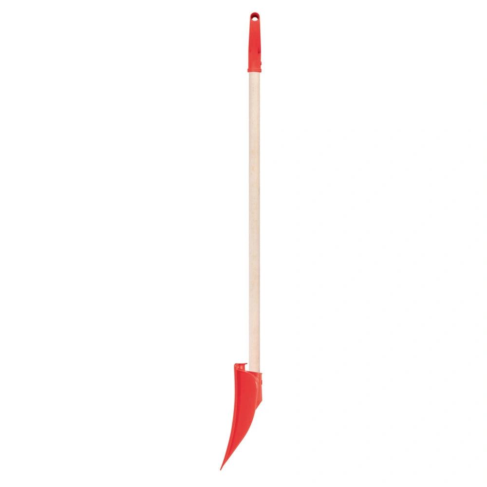 PROSPERPLAST Igloo Comfort Shovel for Kids features a red handle, red blade, and white shaft, made of durable plastic.