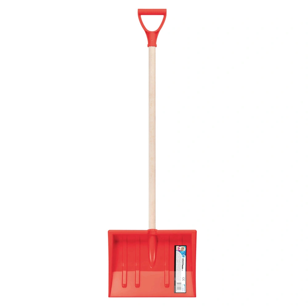 Red PROSPERPLAST Igloo Comfort shovel for kids featuring a plastic handle, blade, and base for outdoor play.