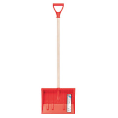 Igloo Comfort Shovel for Kids features a red plastic blade and handle with a white wooden handle, ideal for outdoor play.