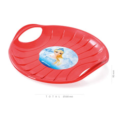 PROSPERPLAST Speed M Slider in glossy red with blue and white central design, featuring a handle and raised edge, marked "TOT