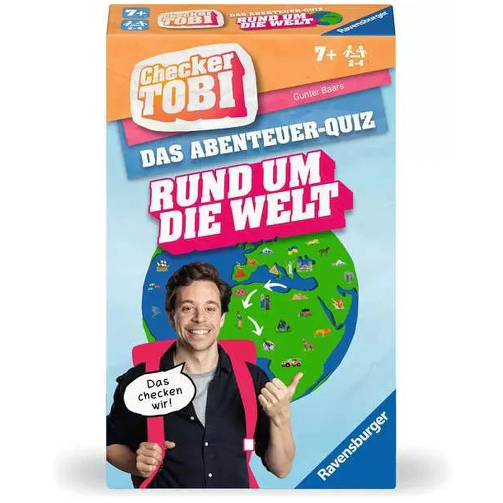 Ravensburger - Checker Tobi Intorno al Mondo - Giochi da Tavolo