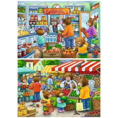 Ravensburger - Andiamo a fare shopping - 2x12 pezzi - Puzzle