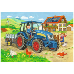 Ravensburger - Construction Site And Farm - 2x12 Pieces - Puzzles