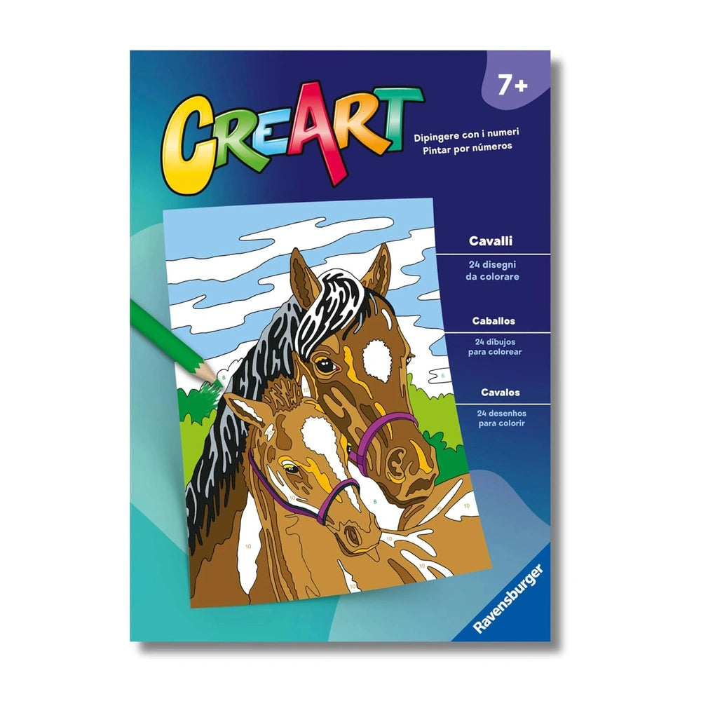 Ravensburger - CreArt - Libro da Colorare Creativo - Cavalli - Arti e Mestieri