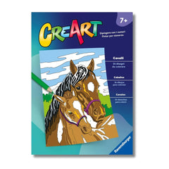 Ravensburger - CreArt - Libro da Colorare Creativo - Cavalli - Arti e Mestieri