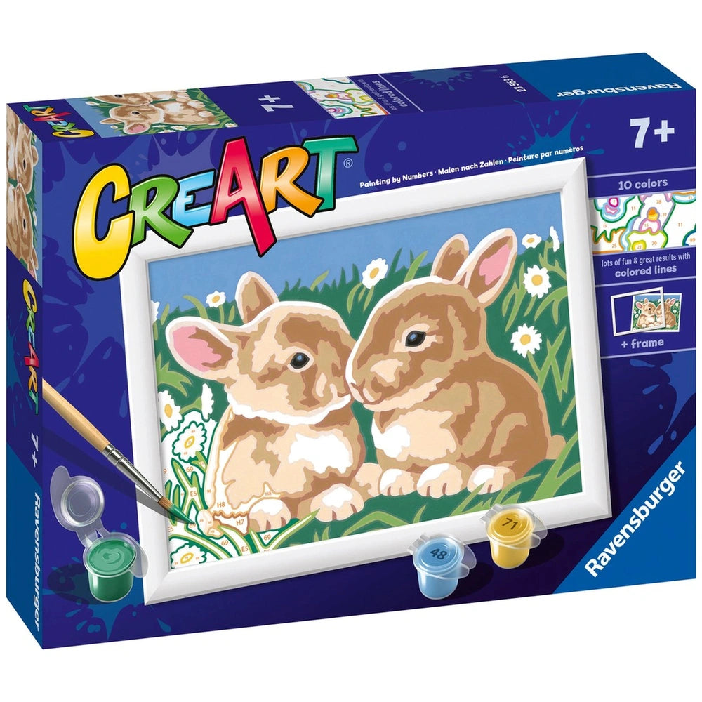Ravensburger - Creart Coniglietti Morbidi - Pittura per Numeri - Arti e Mestieri