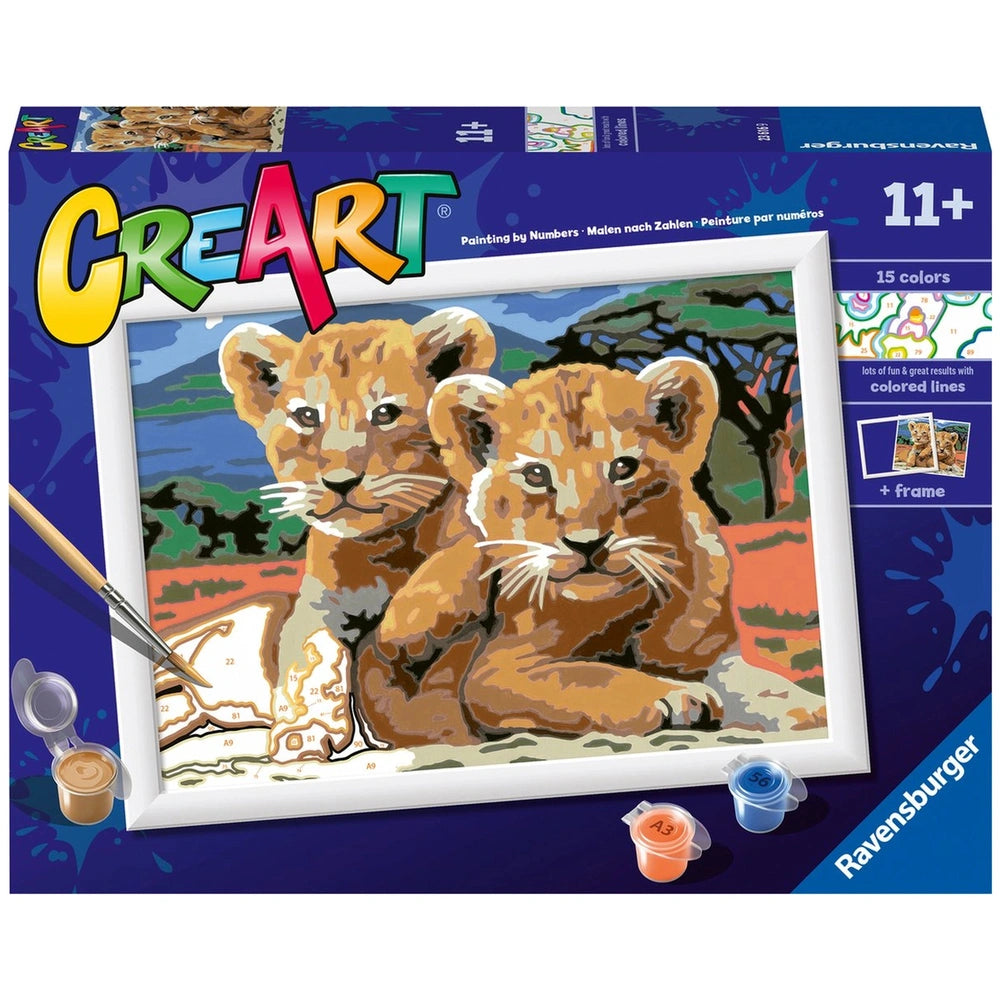 Ravensburger - Creart Little Lion Cube - Painting By Numbers - Arts & Crafts