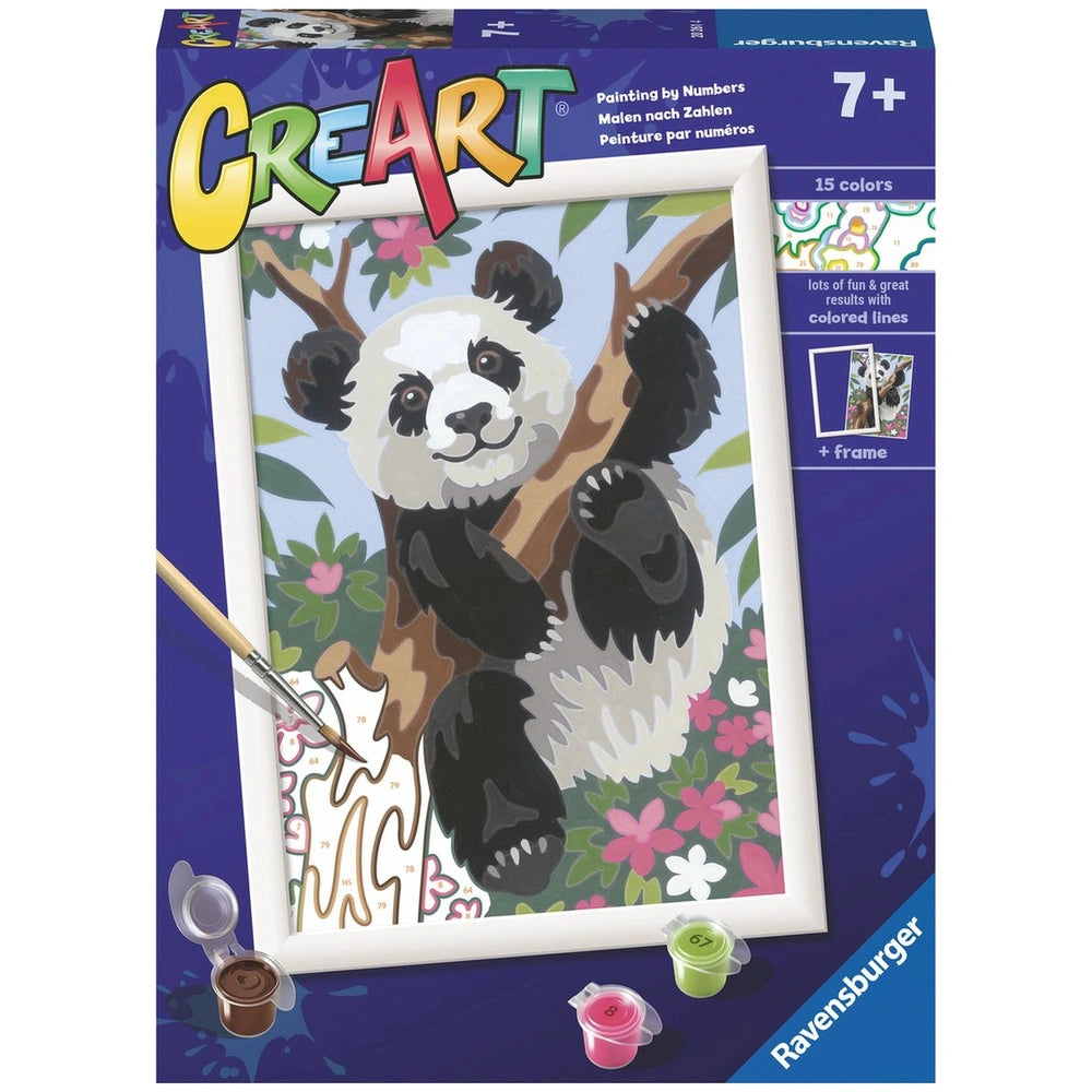 Ravensburger - Creart Panda Giocoso - Pittura per Numeri - Arti e Mestieri