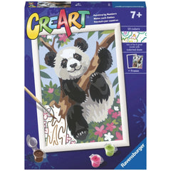 Ravensburger - Creart Panda Giocoso - Pittura per Numeri - Arti e Mestieri