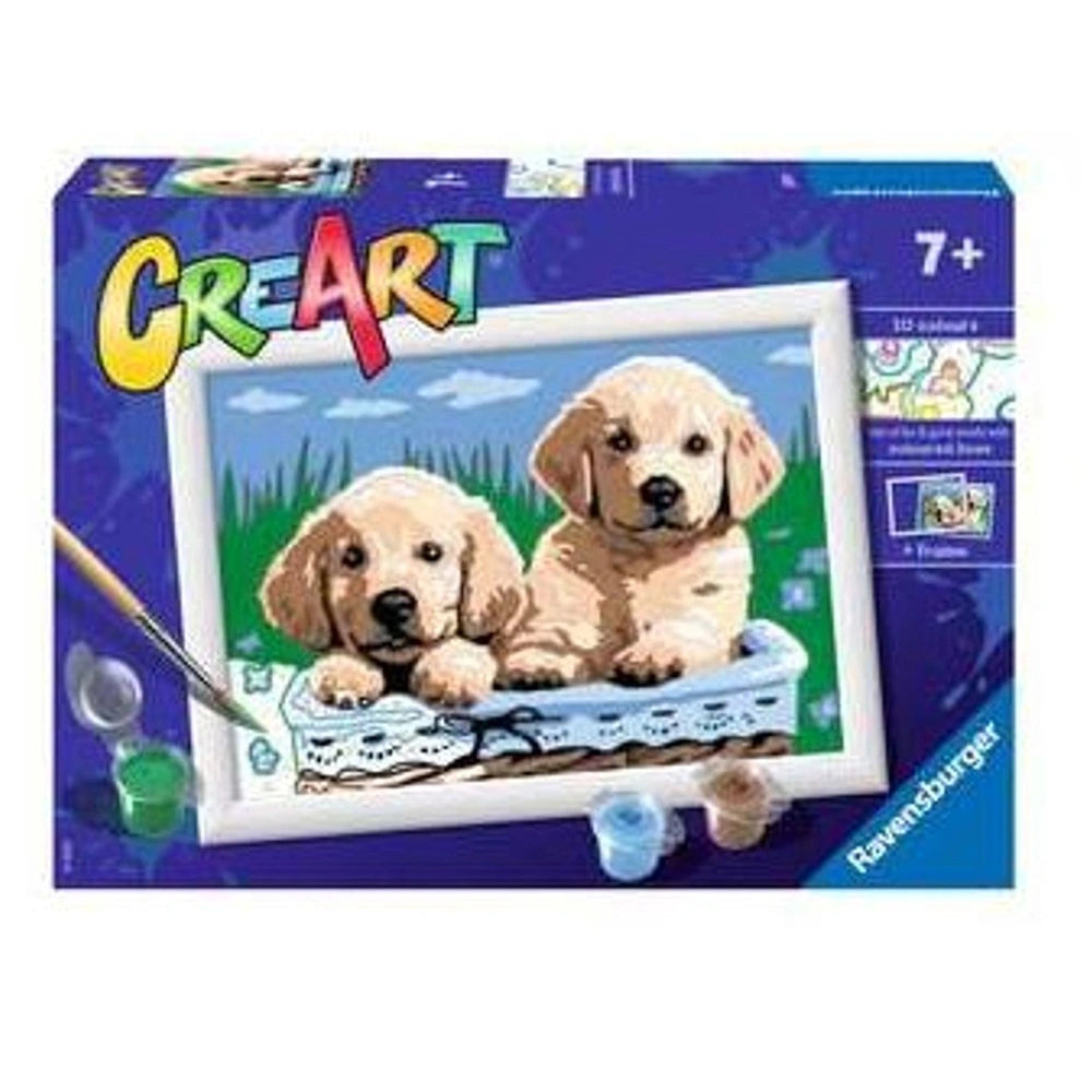 Ravensburger - Creart Gatti e Cani Dormienti - Pittura per Numeri - Arti e Mestieri