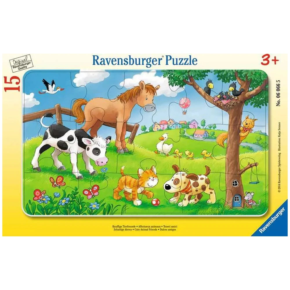 Ravensburger - Amici Animali Carini - 15 Pezzi - Puzzle