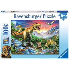 Ravensburger - Dinosauri - Con i Dinosauri - 100 Pezzi - Puzzle