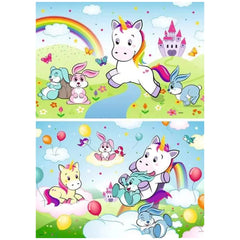 Ravensburger - Unicorno delle Fiabe - 2x24 Pezzi - Puzzle
