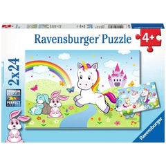 Ravensburger - Unicorno delle Fiabe - 2x24 Pezzi - Puzzle