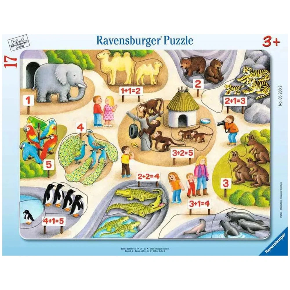 Ravensburger - Prima Conta Fino a 5 - 17 Pezzi - Puzzle Educativi
