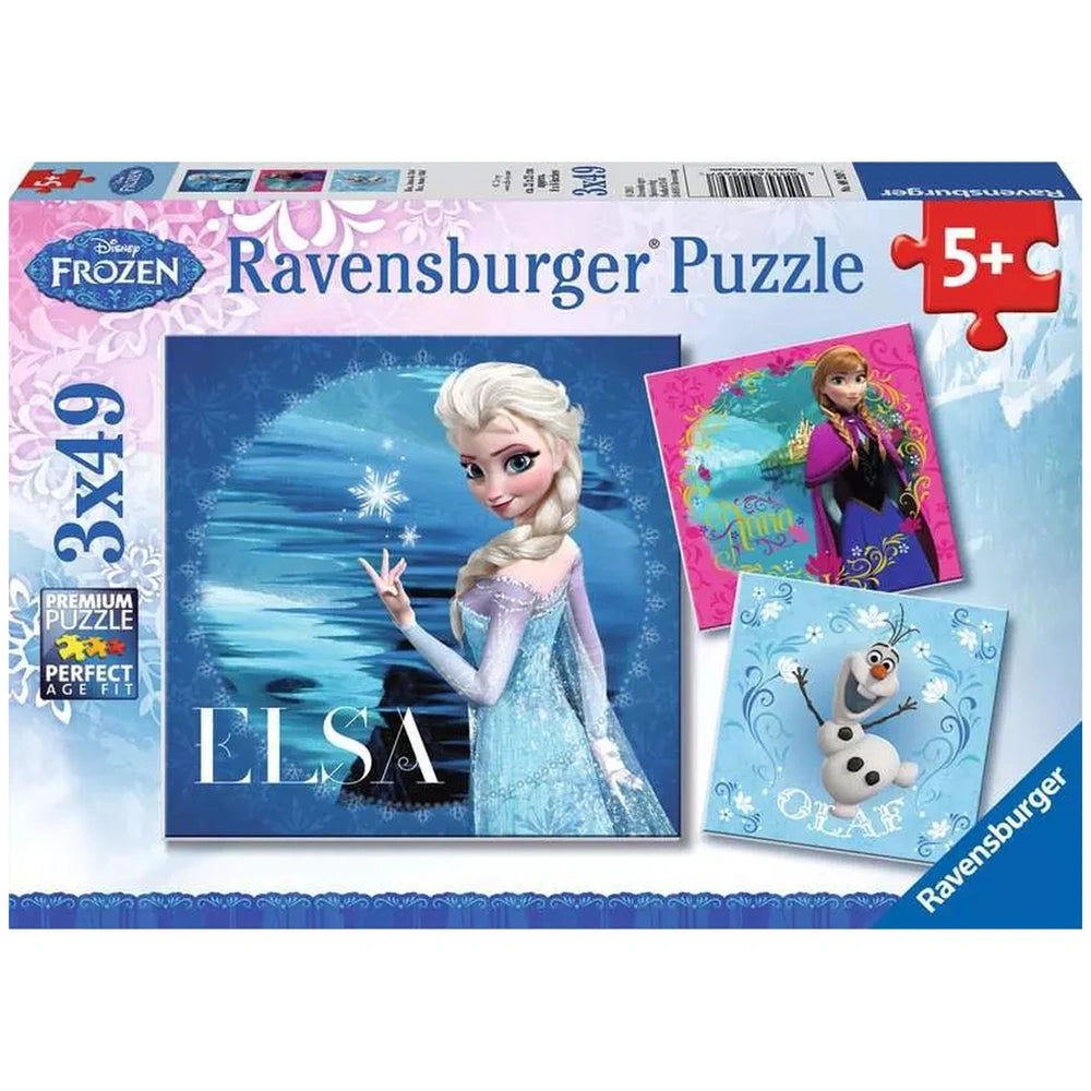 Ravensburger - Frozen - Elsa Anna e Olaf - 3x49 pezzi - Puzzle
