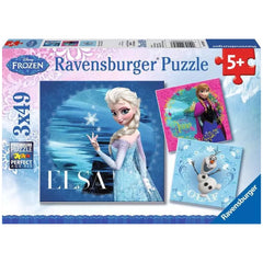 Ravensburger - Frozen - Elsa Anna e Olaf - 3x49 pezzi - Puzzle