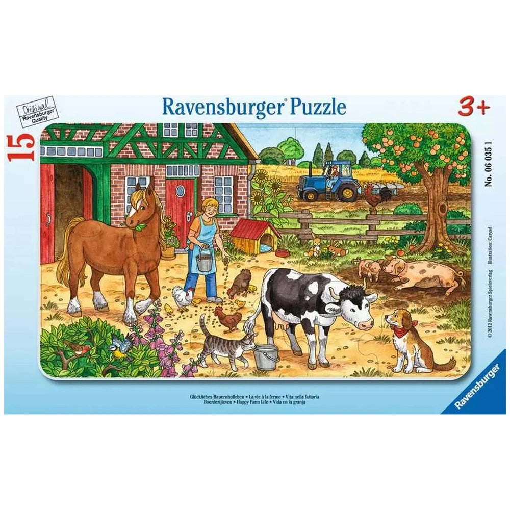 Ravensburger - Vita Felice in Fattoria - 15 Pezzi - Puzzle