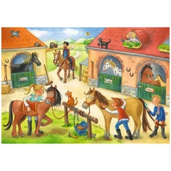 Ravensburger - Vacanze nella Fattoria dei Cavalli - 2x12 Pezzi - Puzzle