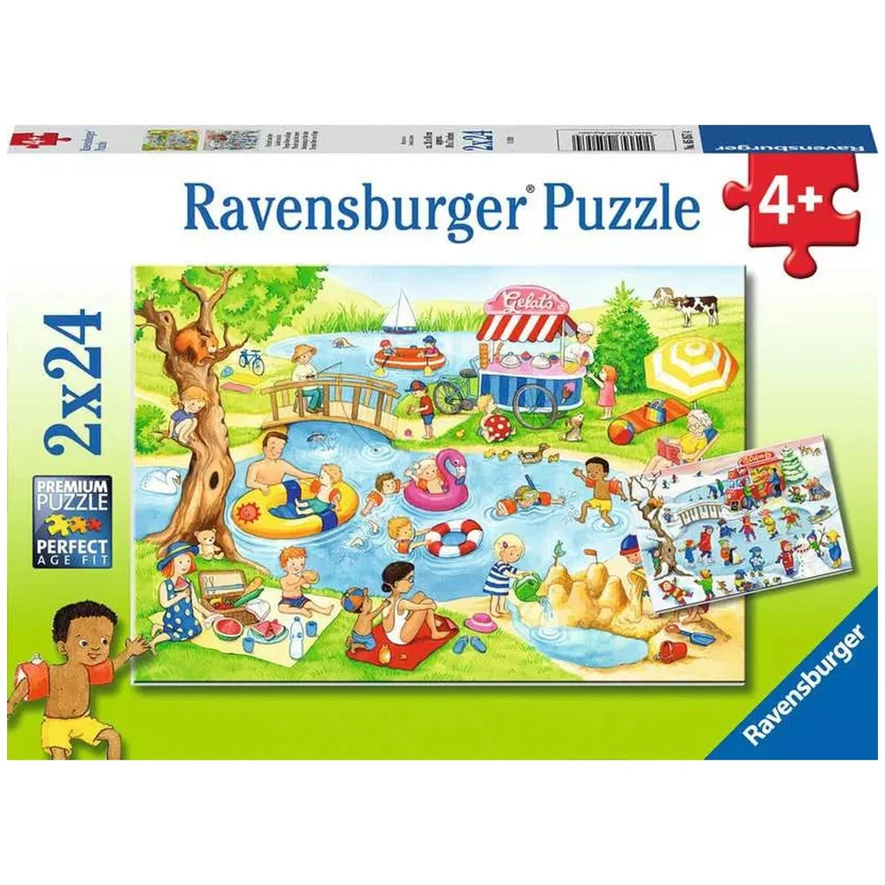 Ravensburger - Leisure Time At The Lake - 2x24 Pieces - Puzzles