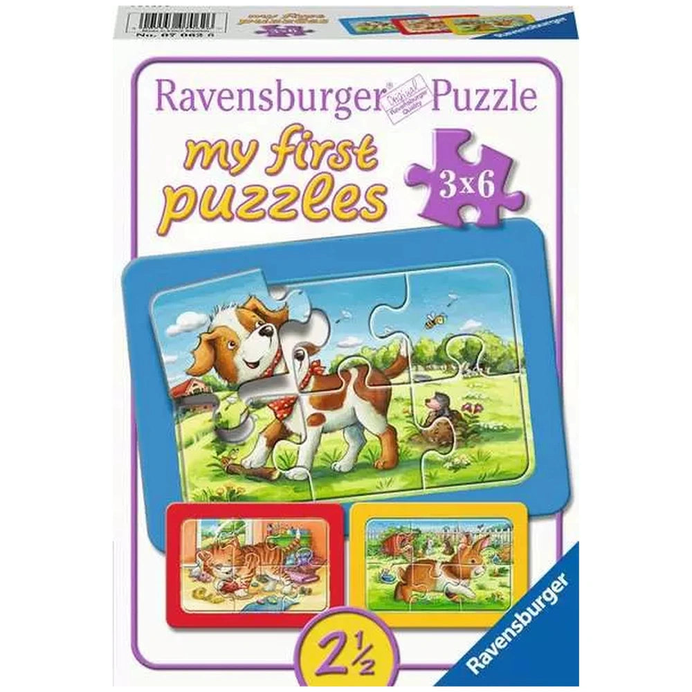 Ravensburger - I miei primi puzzle - Amici animali - 3X6 pezzi - Puzzle