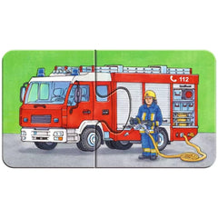 Ravensburger - I Miei Primi Puzzle - Veicoli di Emergenza - 9X2 Pezzi - Puzzle