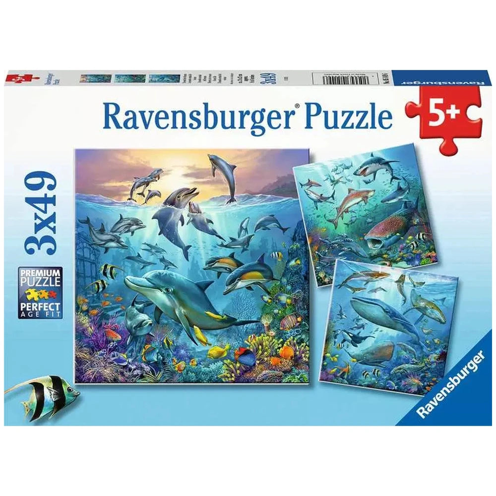 Ravensburger - Fauna Marina - 3x49 Pezzi - Puzzle