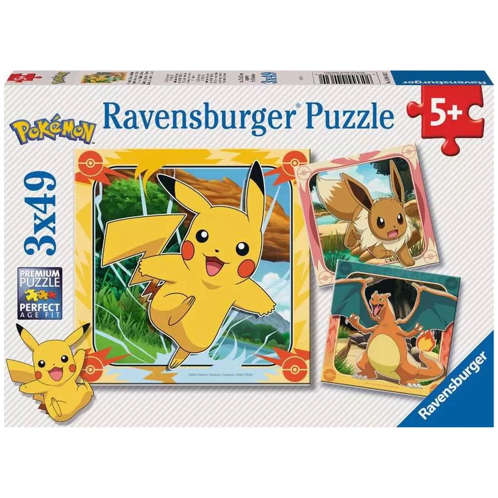 Ravensburger - Puzzle 3x49 pezzi Pokemon - Puzzle