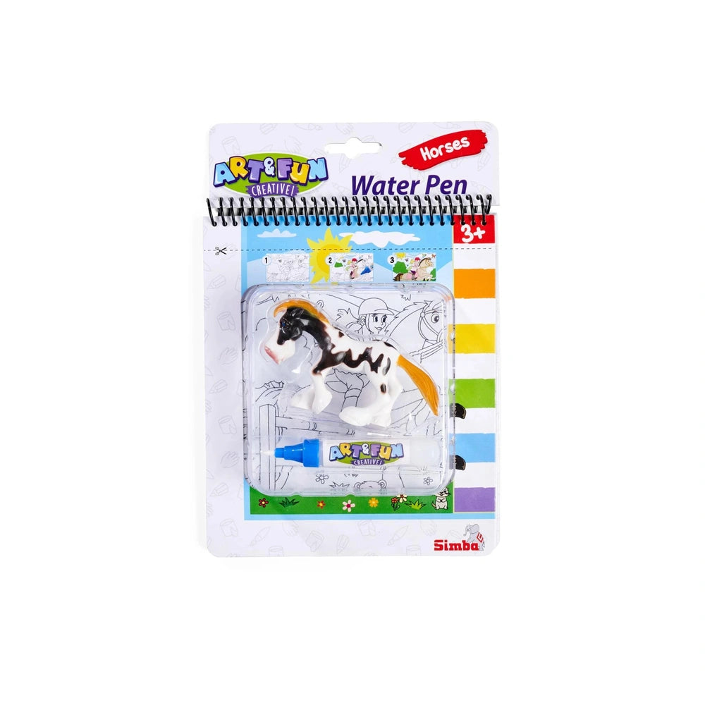 Simba Art & Fun Water Pen Coloring Book featuring a colorful horse illustration for creative arts and crafts.