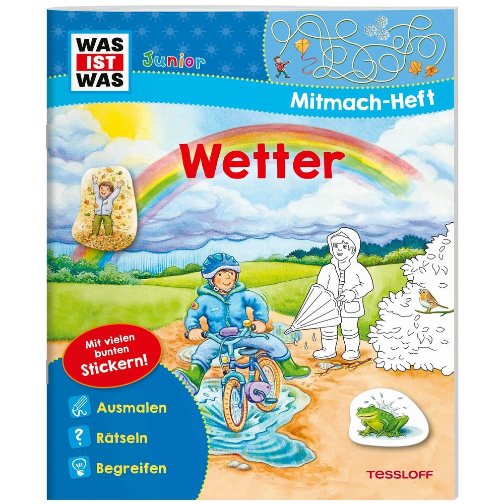 TESSLOFF - WAS IST WAS Junior Libro delle Attività sul Meteo - Giocattoli Educativi - Edizione Tedesca