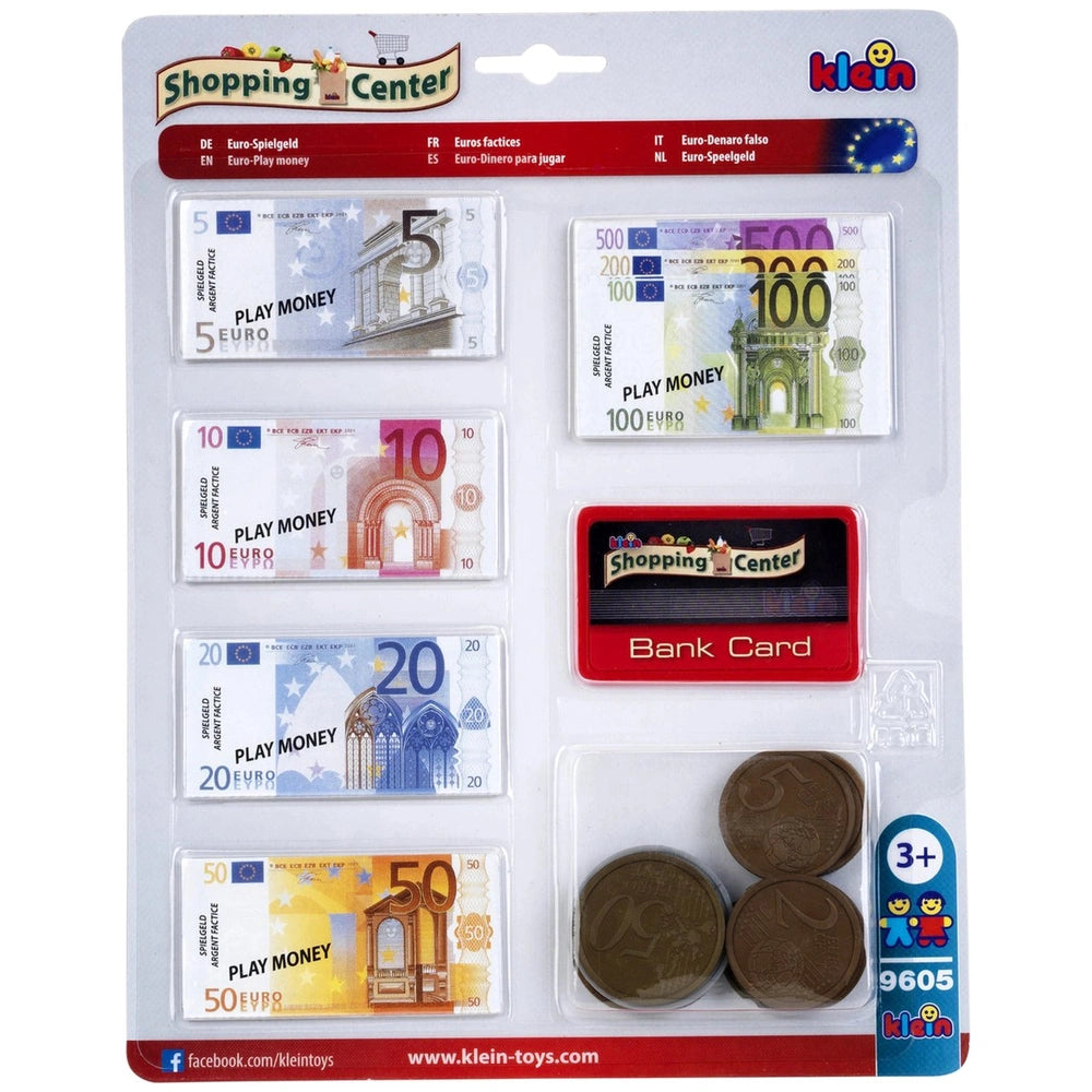 Theo Klein - Play Money Euro With Credit Card - Pretend Professions And Role Playing