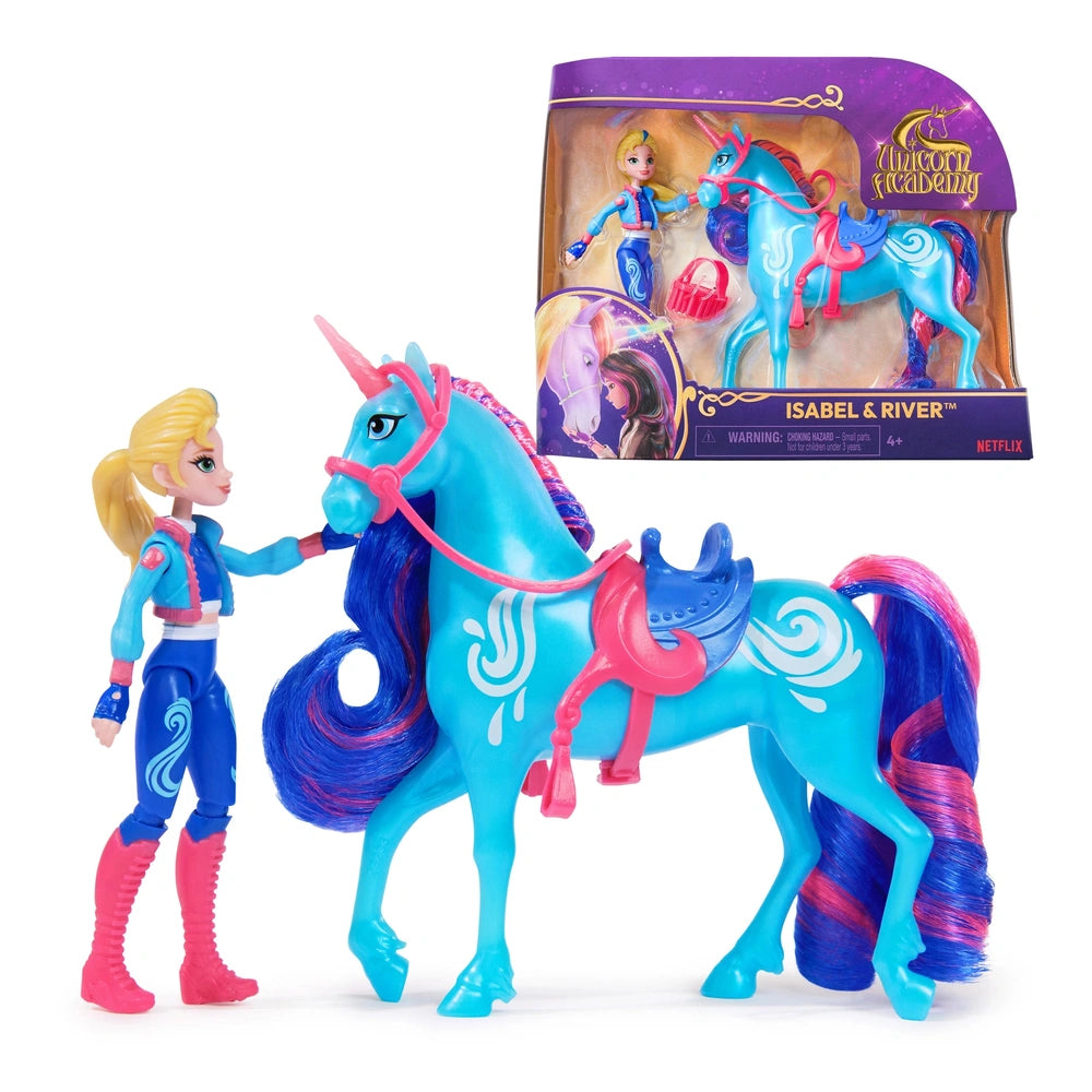 Set di figure Isabel & River di Unicorn Academy 30 cm