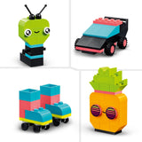 LEGO 11027 Classic Creative Neon Fun Brick Box Set, Building Toy with Models; Car, Pineapple, Alien, Roller Skates, Characters and More, for Kids, Boys, Girls 5 Plus Years Old