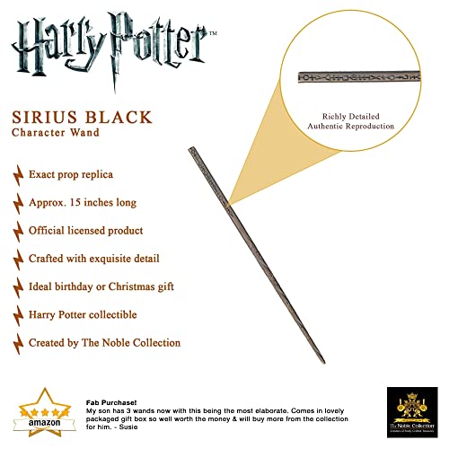 The Noble Collection Sirius Black Wand in Ollivanders Box 15.5
