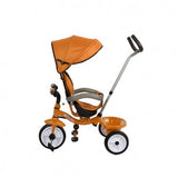 Colibrino - Reversible tricycle with handle and sun shade canopy, storage bag, reversible seat - Orange- Model: CLB00118005